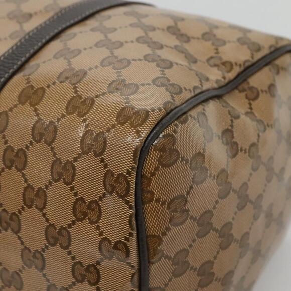 GUCCI GG Crystal Boston Bag Coated Canvas Outlet Beige Gold - Picture 10 of 16